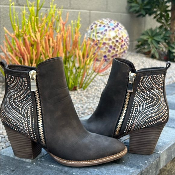 Rhinestone Western Style Ankle Booties by Boutique By Corkeys - Picture 2 of 11